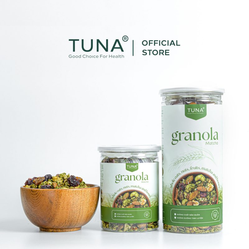 Granola Vị Matcha – Ăn Kiêng Nhiều Hạt Không Đường by TUNA
